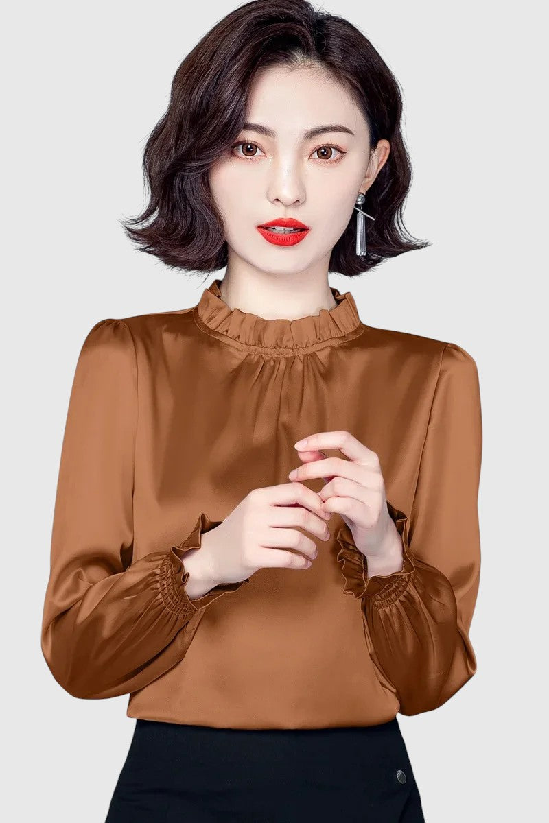 Яна - Елегантна сатенена блуза