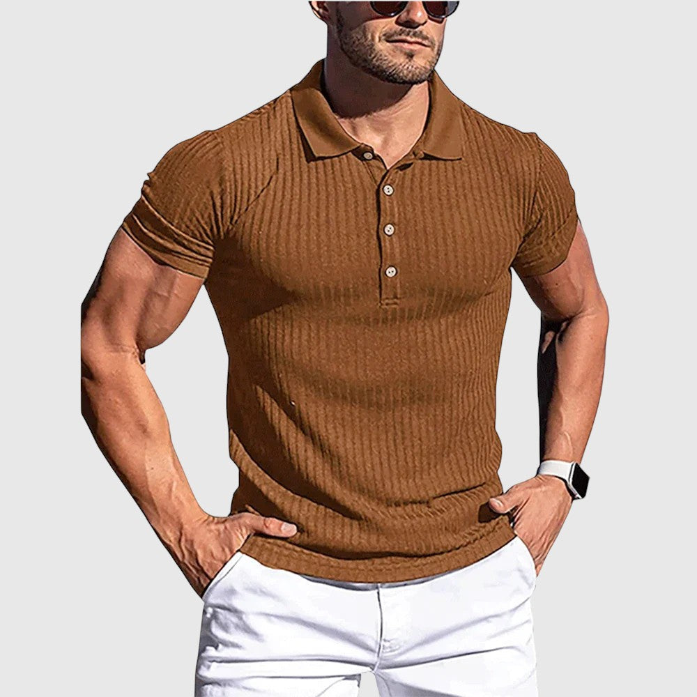 Либуше - Елегантно райе поло риза