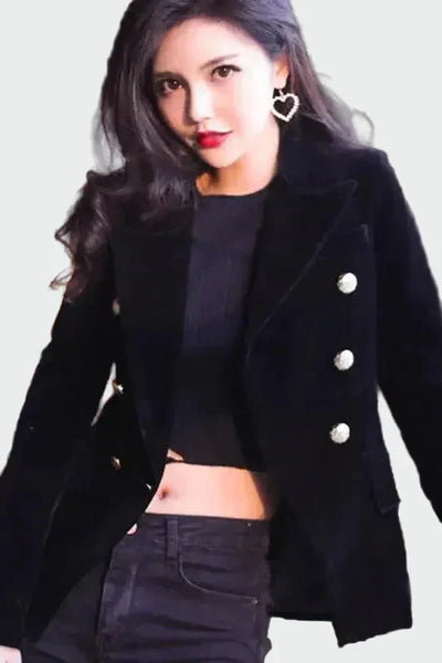 ЛИБУШЕ-Елегантно палто черно