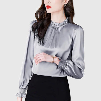 Яна - Елегантна сатенена блуза