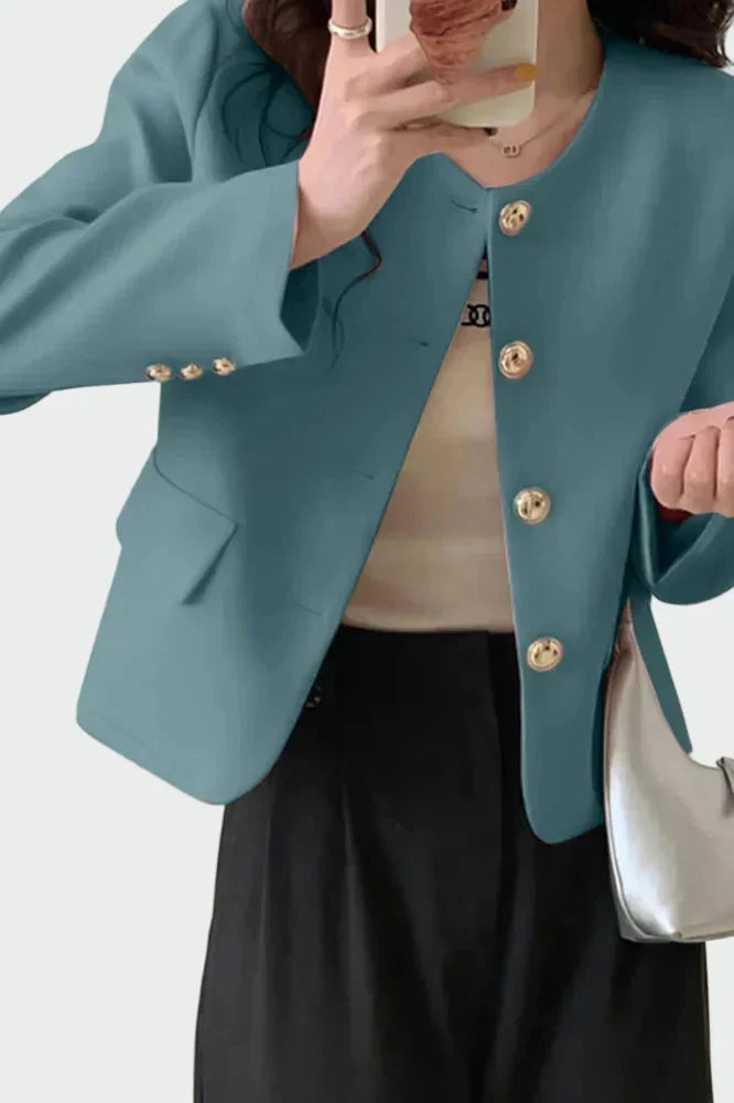 LIBUŠE - Удобен костюм в сив цвят