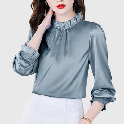 Яна - Елегантна сатенена блуза