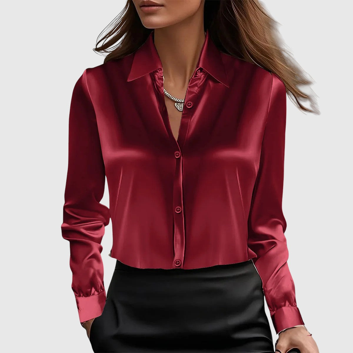 Люси – елегантна сатенена риза 