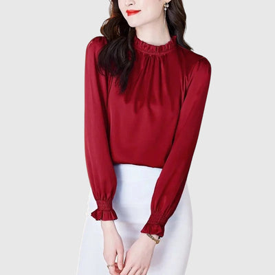 Яна - Елегантна сатенена блуза