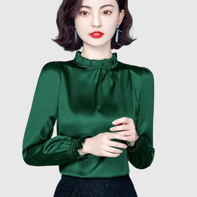 Яна - Елегантна сатенена блуза