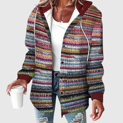 Мая – Кариран ежедневен палто с качулка