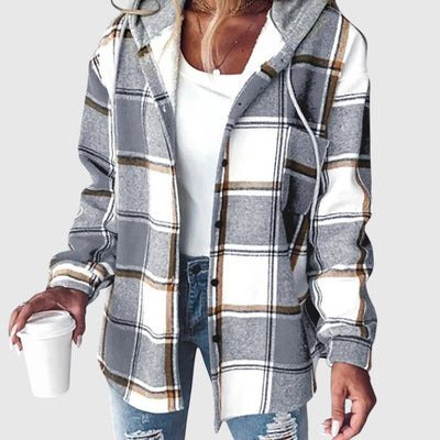 Мая – Кариран ежедневен палто с качулка