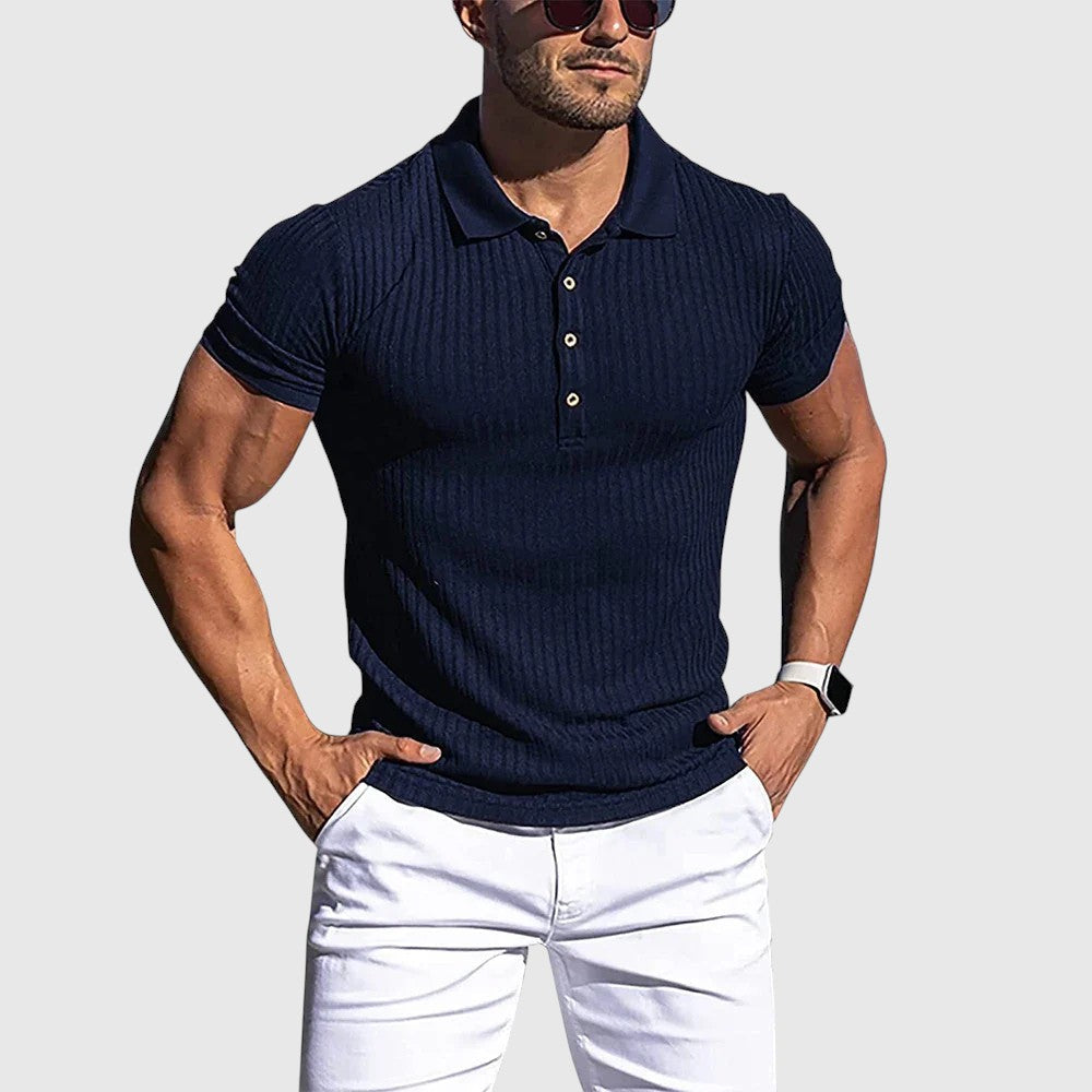 Либуше - Елегантно райе поло риза