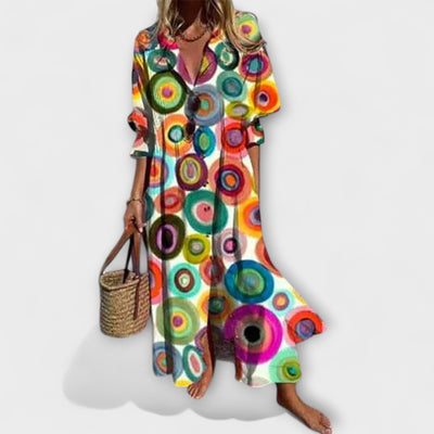 Лила - Личен макси палто с покритие на корема