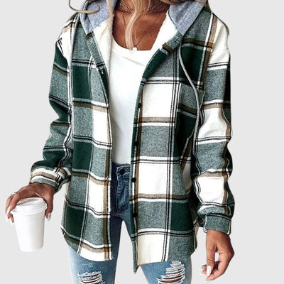 Мая – Кариран ежедневен палто с качулка