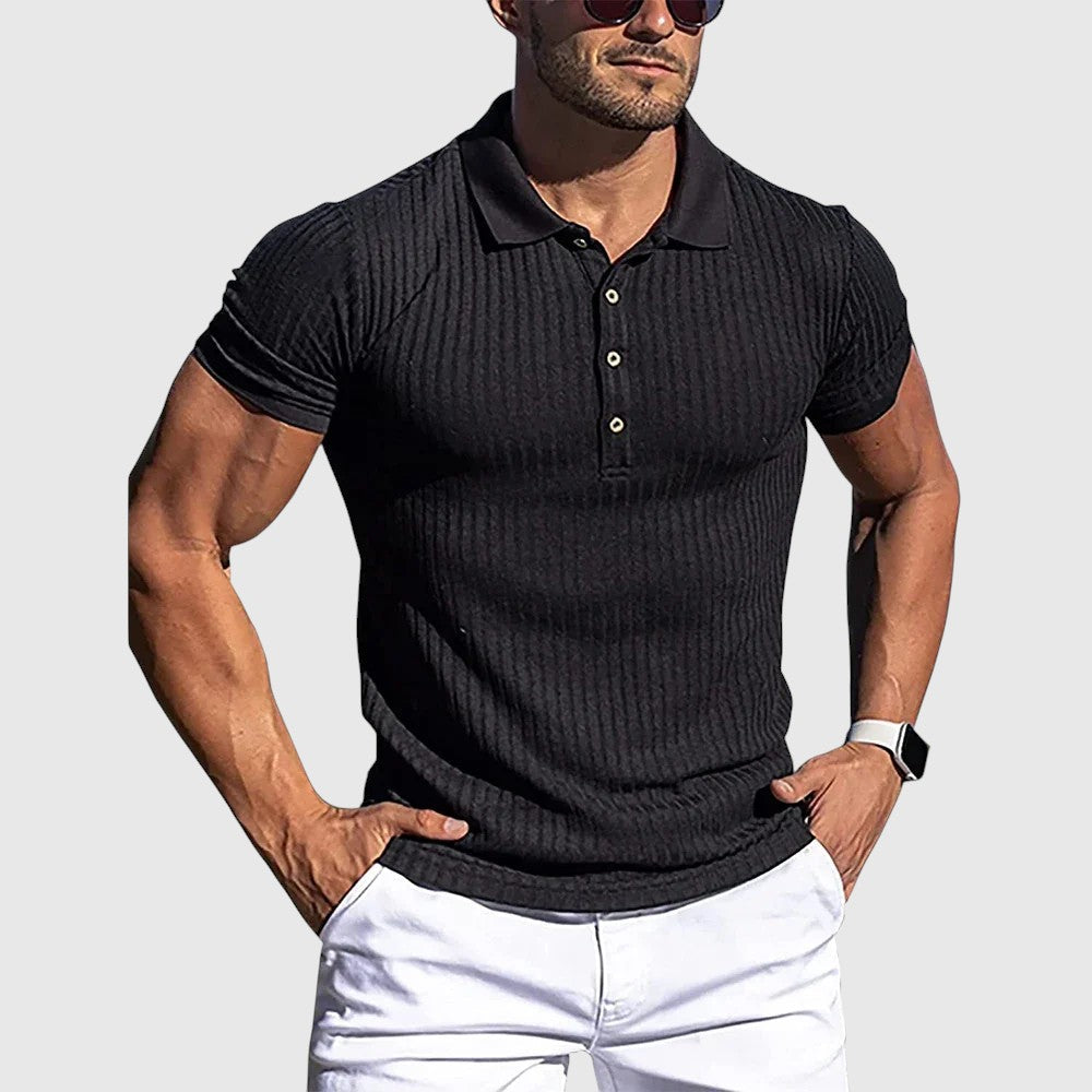 Либуше - Елегантно райе поло риза