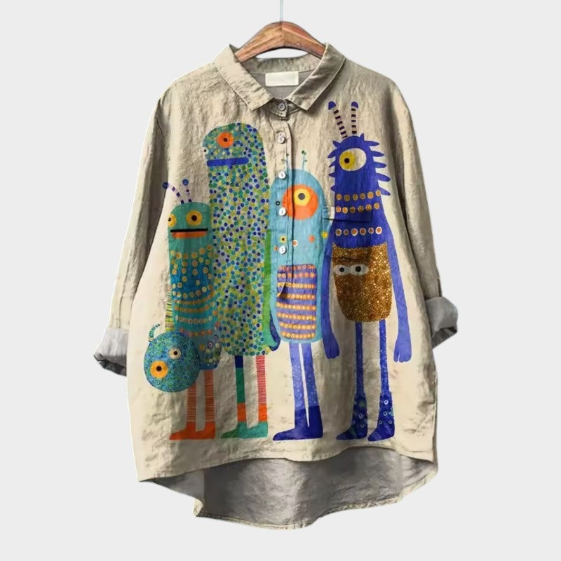 Камила | Премиум блуза с дантелен завършек