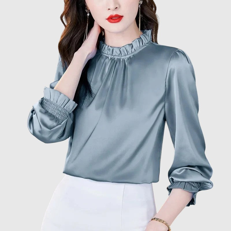 Яна - Елегантна сатенена блуза