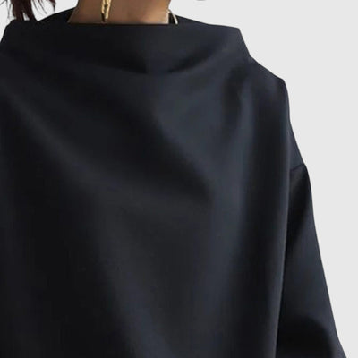 Габриела - Елегантен пуловер с висок як