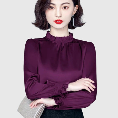 Яна - Елегантна сатенена блуза