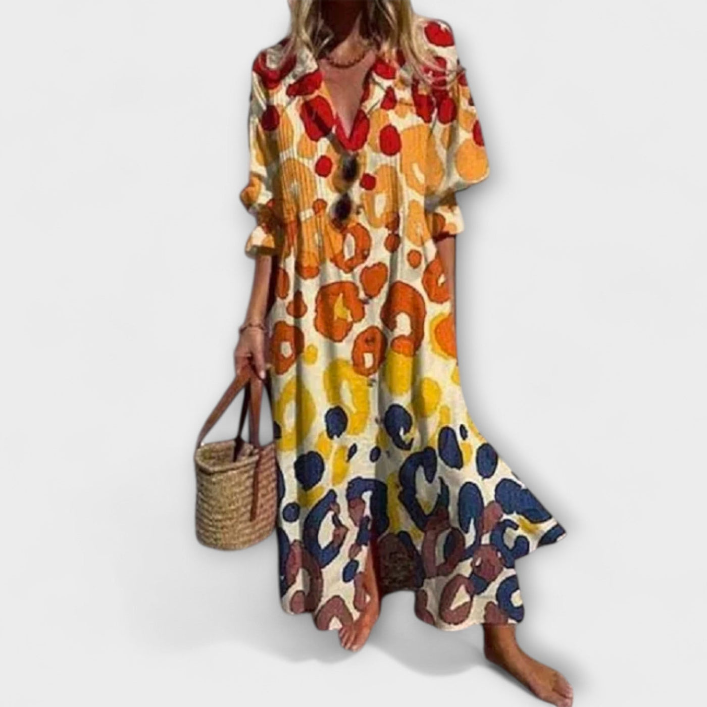 Лила - Личен макси палто с покритие на корема