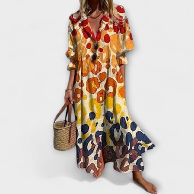 Лила - Личен макси палто с покритие на корема