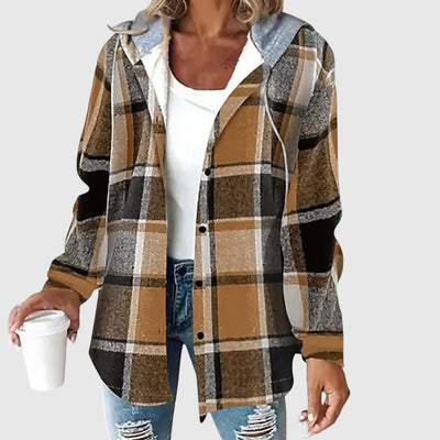 Мая – Кариран ежедневен палто с качулка