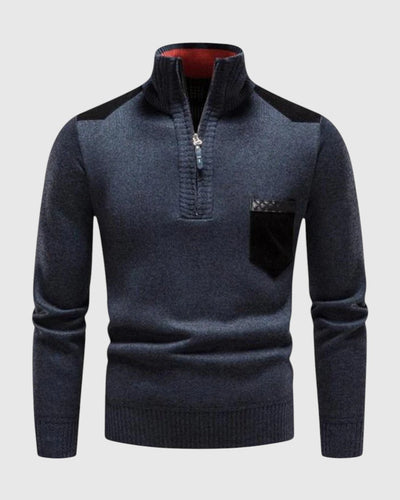 Либуше - Пуловер от вълна с цип