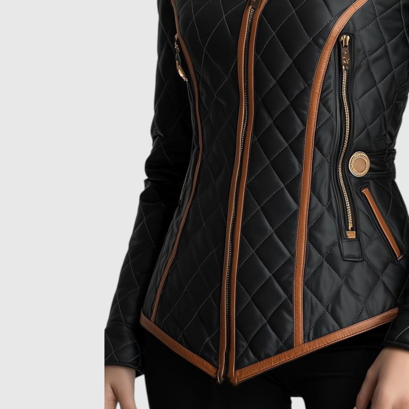 Клара - Стилно яке с шевове и стегнат талия 