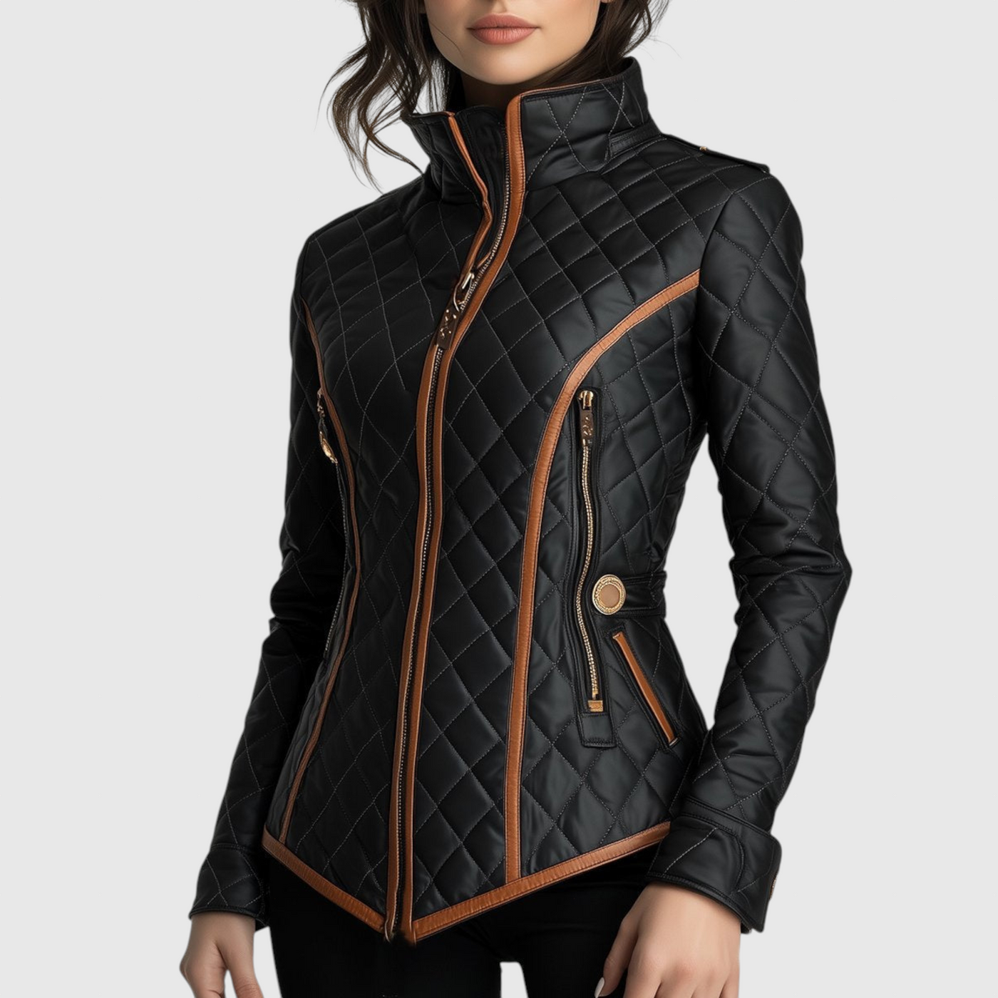 Клара - Стилно яке с шевове и стегнат талия 