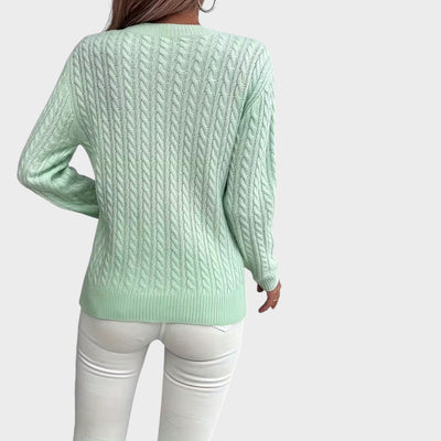 Vivianne – Мек Плетен Суитшърт с Текстура