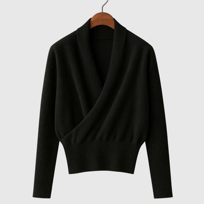 Елена – Премиум завиващ плетен пуловер