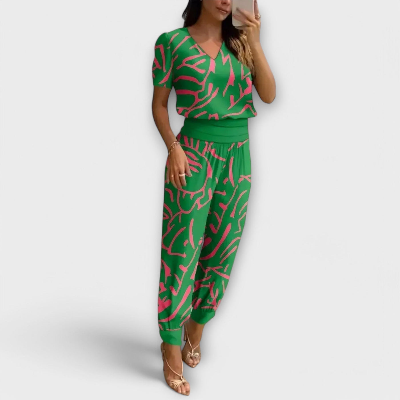 Irmelin – Елегантен комплект с топ и панталони