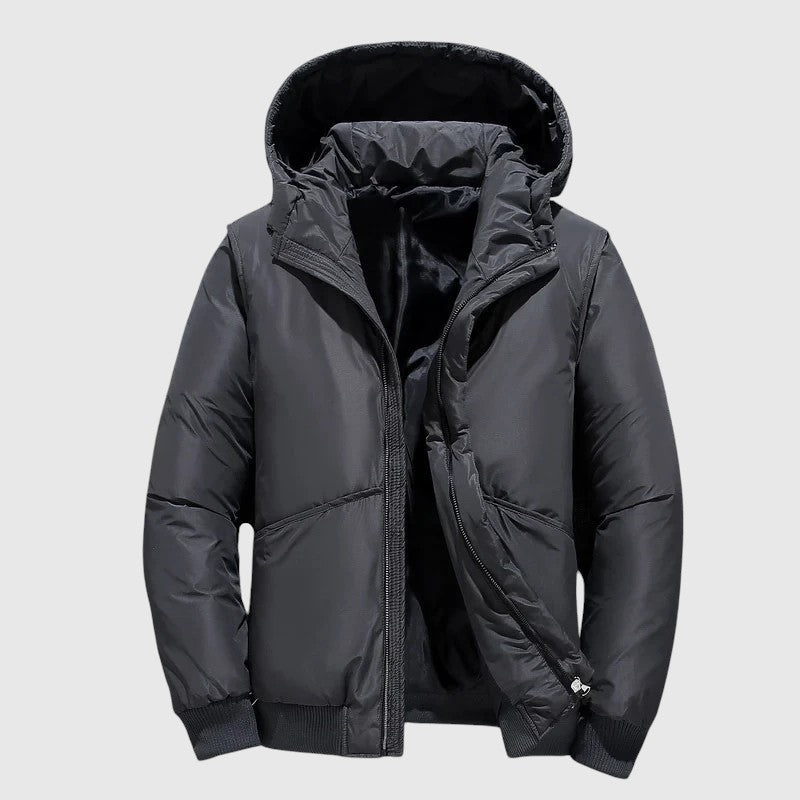 Josef - Пухено яке с качулка и устойчиво покритие 