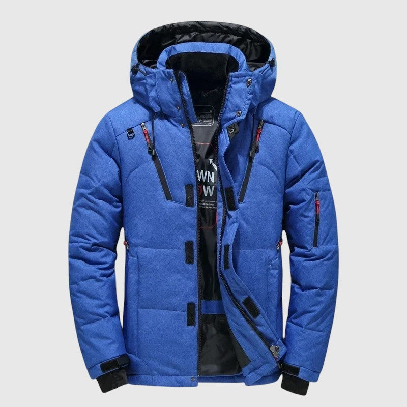 Андре – Пухкаво яке с качулка и технически детайли 