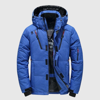 Андре – Пухкаво яке с качулка и технически детайли 