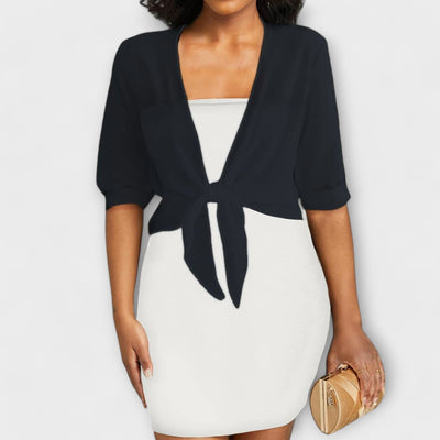 Оливия - Блуза с открит преден панел