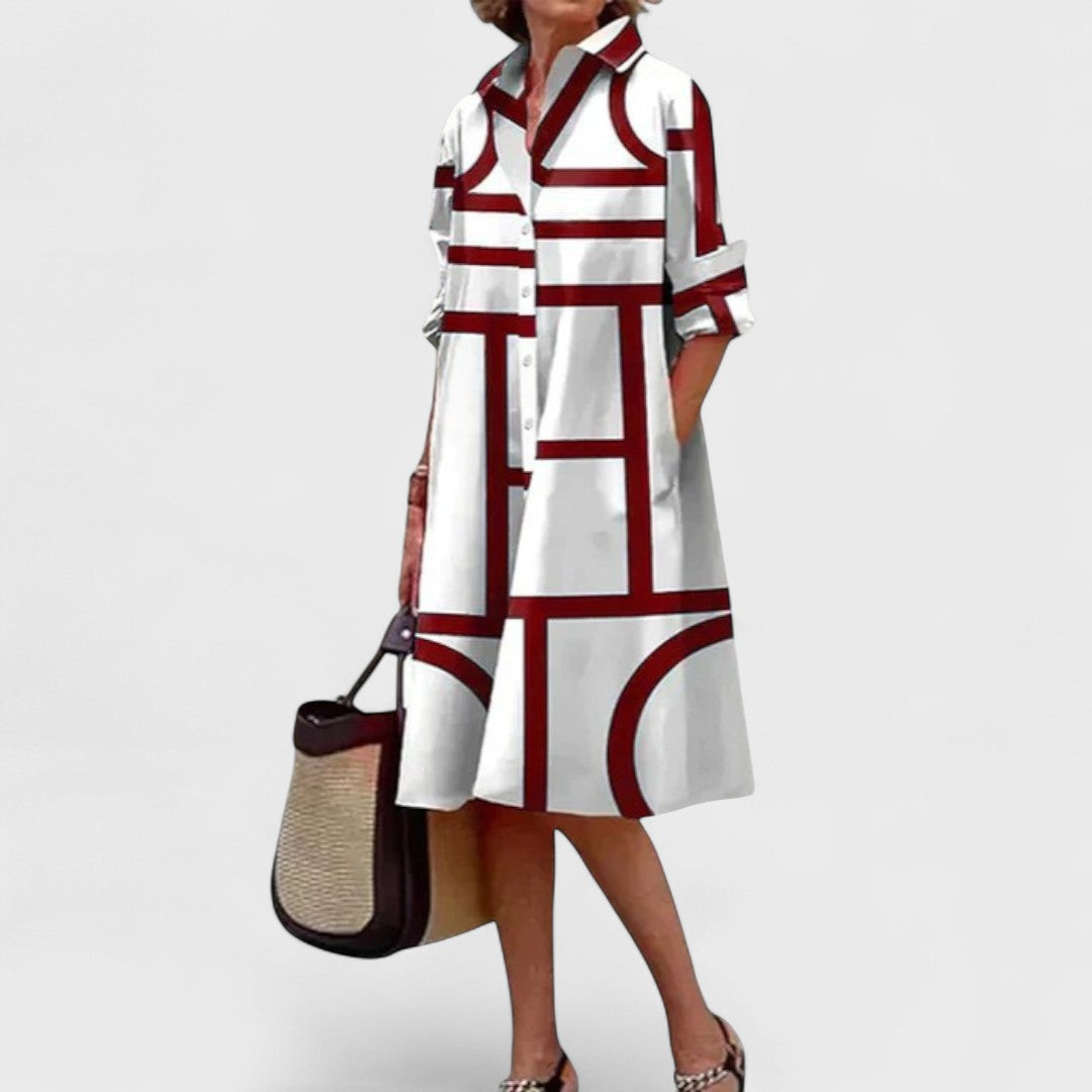 Стела - Геометрични Елегантни Рокли