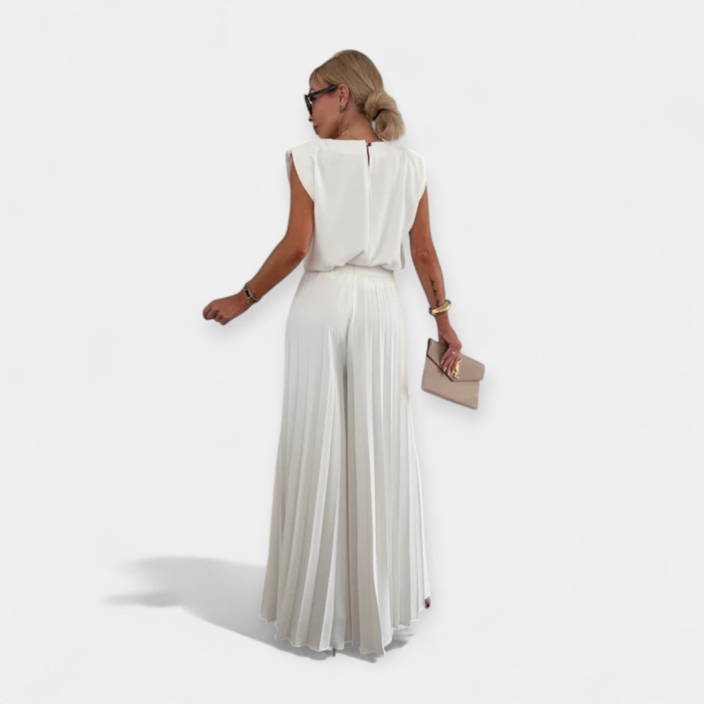 Летен моден комплект с топ и панталони