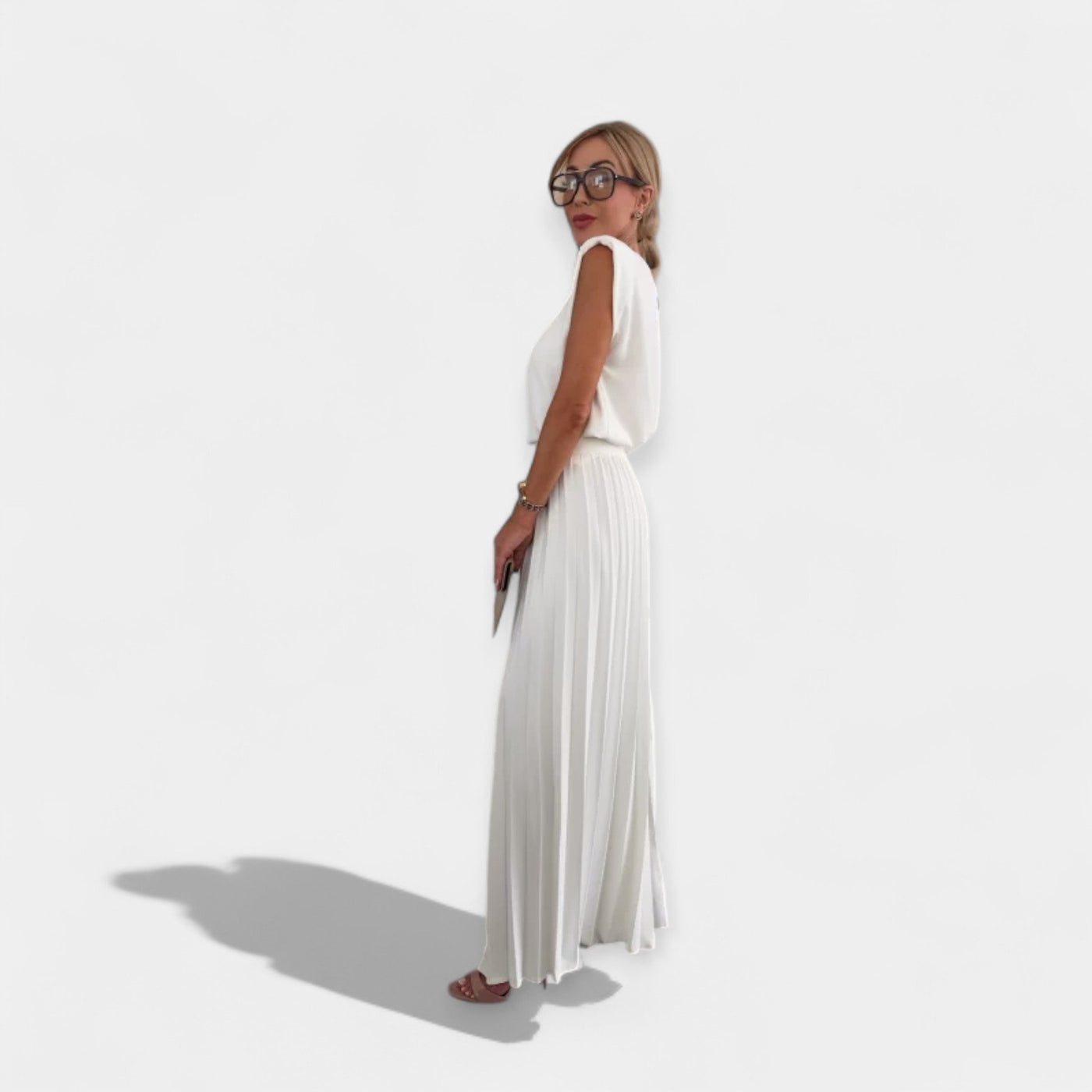 Летен моден комплект с топ и панталони