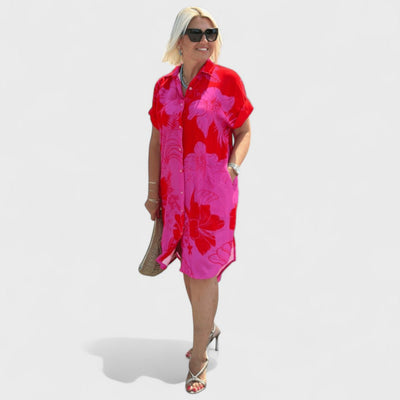 Дагмар - Рокля с Цветен Принт