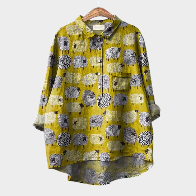 Гунна | Премиум блуза с дантелен детайл