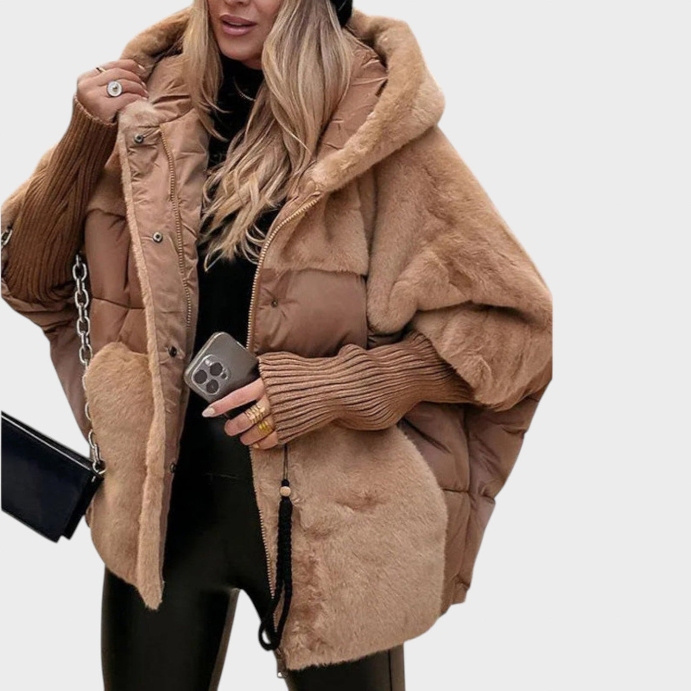 Eurelia – Яке с Качулка от Изкуствена Кожа