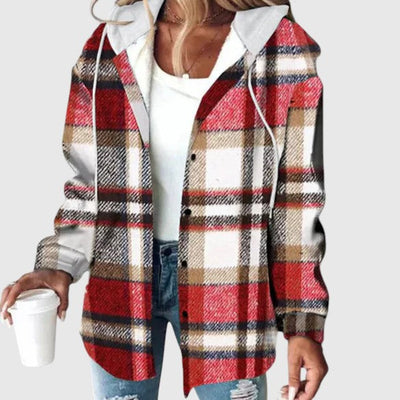 Мая – Кариран ежедневен палто с качулка