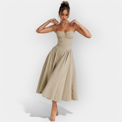 Елегантна миди рокля за лято