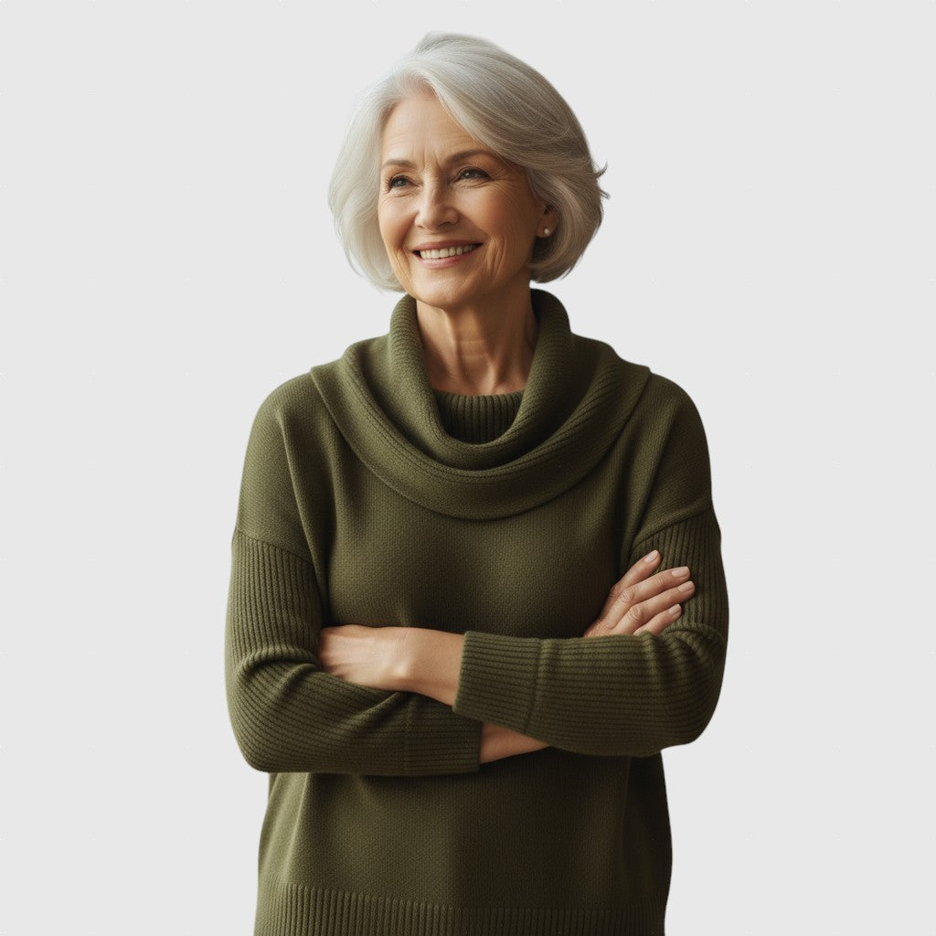 Елиза - Пуловер с шал яка 