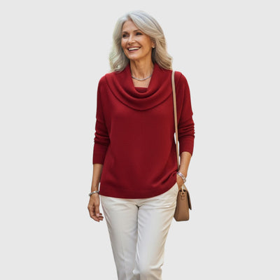 Елиза - Пуловер с шал яка 