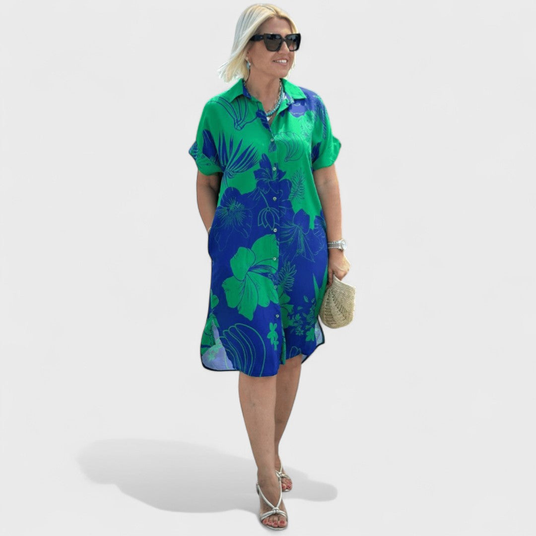 Дагмар - Рокля с Цветен Принт